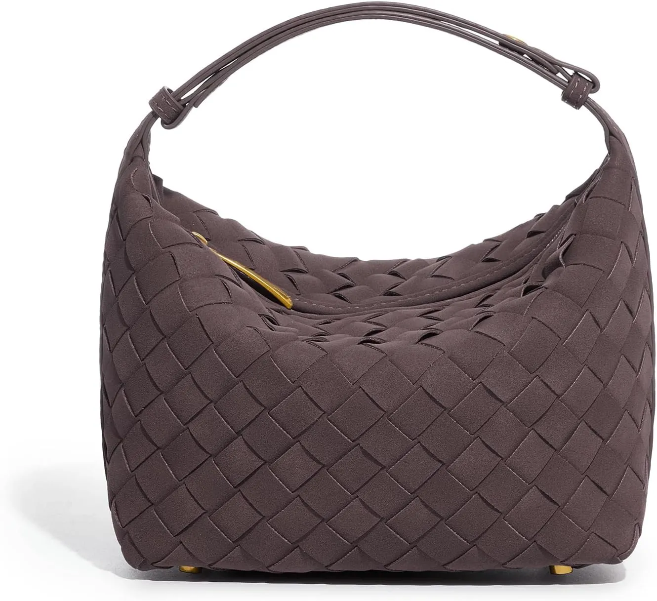 Suede Shoulder Bag for Women Top Handle Small Tote Bags Luxury Vegan Suede Handbag