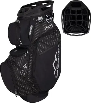 Sun Mountain 2025 Diva 14 Way Divider Golf Bag with 8 Spacious Pockets - Stylish Women's Lightweight Golf Cart Bag with Comfortable Carry Strap for a Seamless Golf Experience