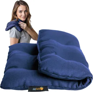 SunnyBay USA-Made 4-lbs Lava Sand Microwave Heating Pad with Organic Cotton Fabric for Cramps and Body Pain, Superior Heat Retention, Washable, Odorless, Weighted, 8x12 Inches.