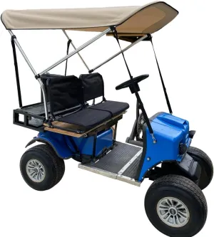 SunPro Quick Release Convertible Removable Beige Golf Cart Top for Cricket Mini Carts, Versatile Roof by Cypress Rowe Outfitters Replacement Highly Versatile Top for Cricket Golf Carts