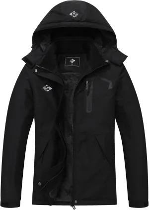 SUOKENI Women's Waterproof Ski Jacket Warm Winter Coat Snowboard Rain Jacket Hooded Windbreaker
