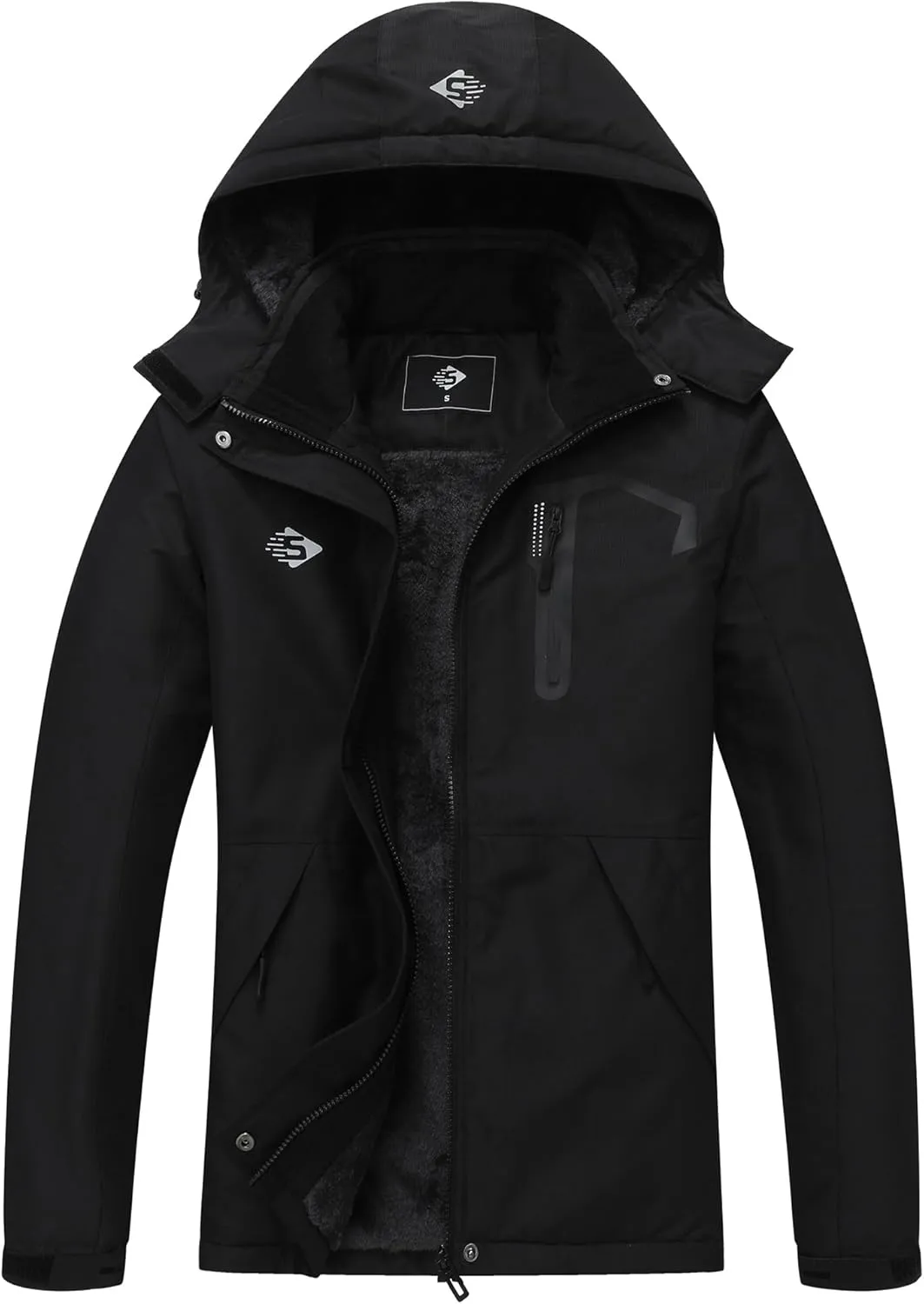 SUOKENI Women's Waterproof Ski Jacket Warm Winter Coat Snowboard Rain Jacket Hooded Windbreaker