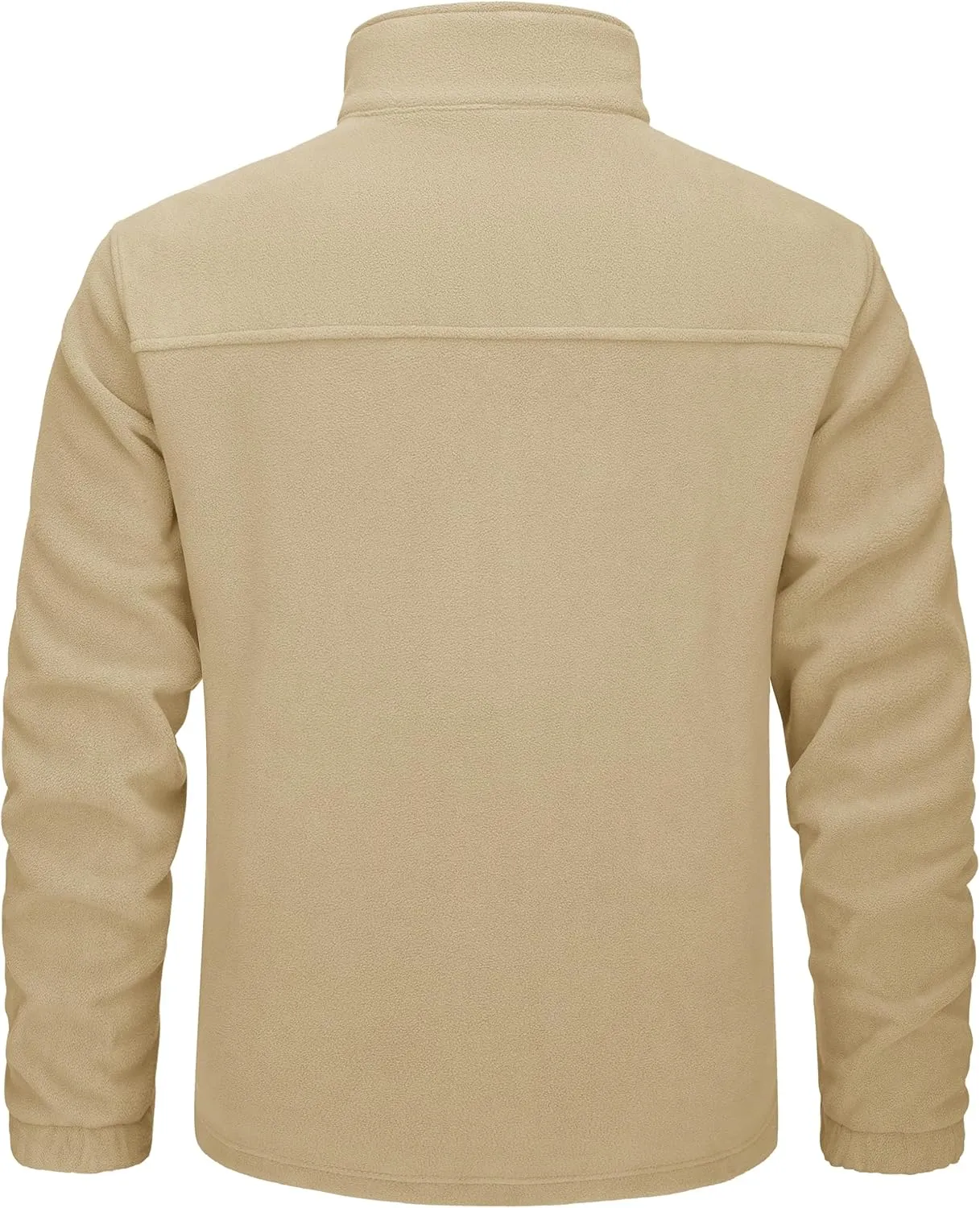 TACVASEN Men's Polar Fleece Jacket Full Zip Lightweight Tactical Jacket with Pockets Winter Coats Warm Casual Hiking Outdoor