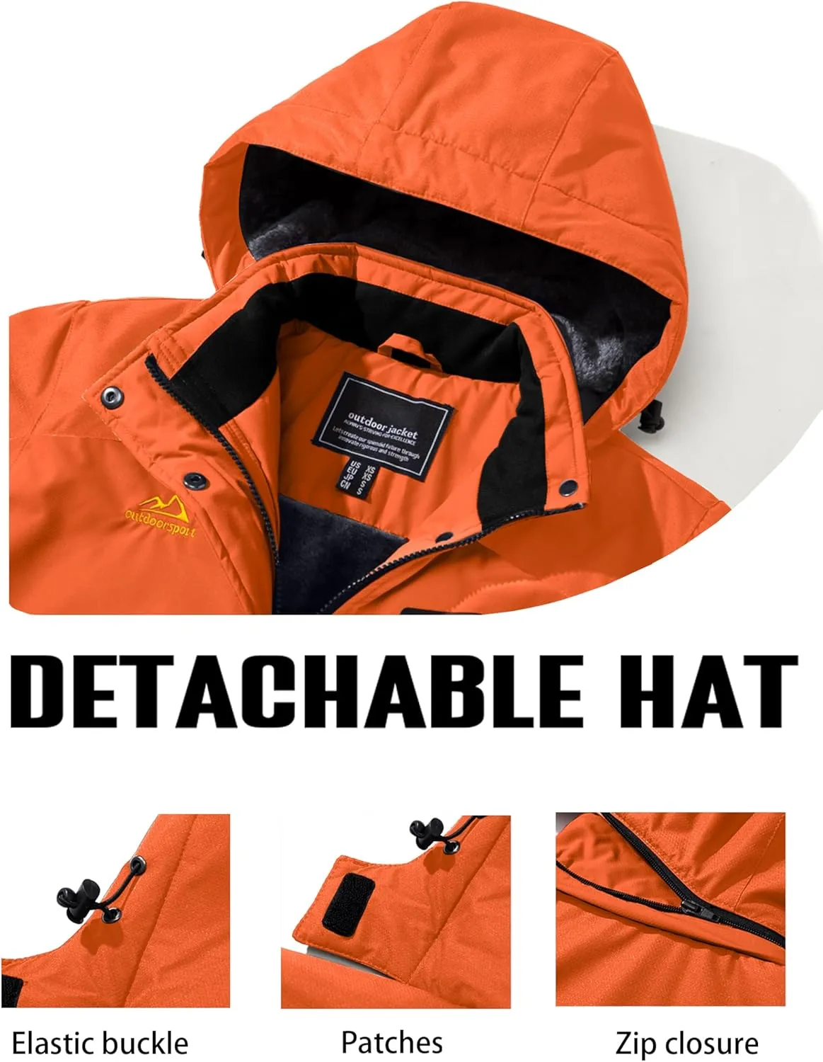 TACVASEN Women's Winter Jacket Waterproof Ski Jacket Hooded Fleece Lined Warm Snow Coat Mountain Windproof Rain Windbreaker