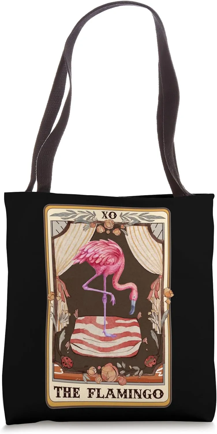 The Flamingo Tarot Card Flamingo Lover Animal Zoologist Tote Bag