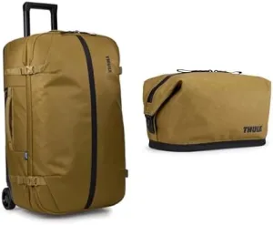 Thule Aion 70cm Wheeled Duffel & Toiletry Bag Travel Set - Water-Resistant Luggage with Wet Storage Pocket & TSA-Compliant Toiletry Organizer