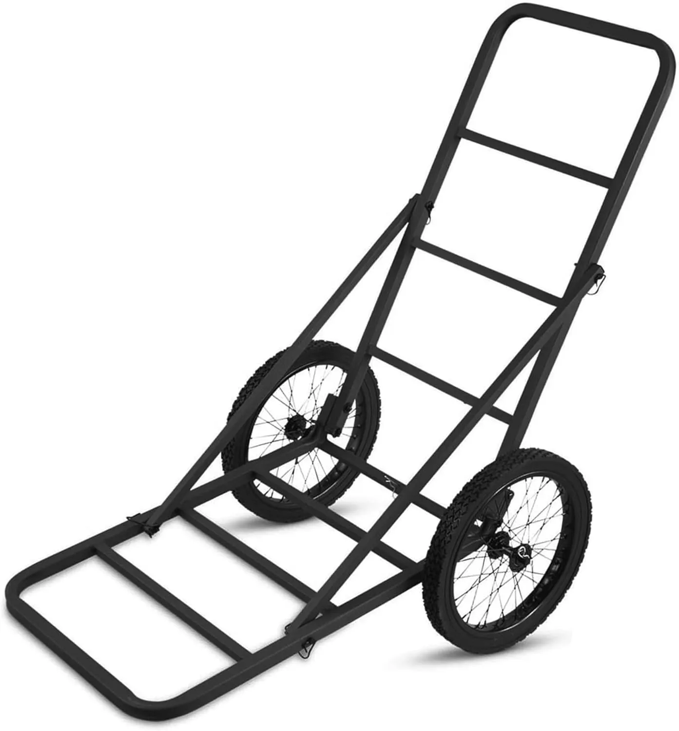 THUNDERBAY Folding Deer Game Cart, 300lbs Heavy Duty Steel Hunting Game Cart with 2 Wear-Resistant Rubber Wheels for Luggage Firewood Deer Animal