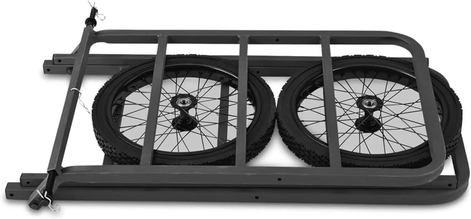 THUNDERBAY Folding Deer Game Cart, 300lbs Heavy Duty Steel Hunting Game Cart with 2 Wear-Resistant Rubber Wheels for Luggage Firewood Deer Animal
