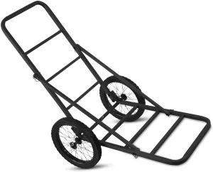 THUNDERBAY Folding Deer Game Cart, 300lbs Heavy Duty Steel Hunting Game Cart with 2 Wear-Resistant Rubber Wheels for Luggage Firewood Deer Animal