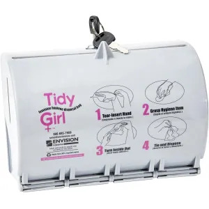 Tidy Girl TGUDPV2 Tidy Girl Plastic Feminine Hygiene Disposal Bag Dispenser, Gray