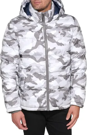 Tommy Hilfiger Men's Down Alternative Hooded Puffer Jacket (Standard and Big & Tall)