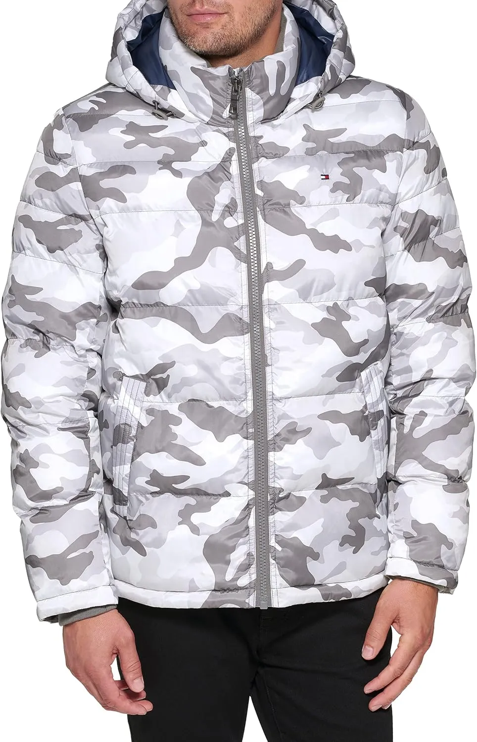 Tommy Hilfiger Men's Down Alternative Hooded Puffer Jacket (Standard and Big & Tall)