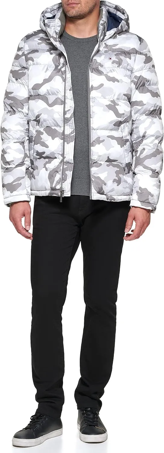 Tommy Hilfiger Men's Down Alternative Hooded Puffer Jacket (Standard and Big & Tall)