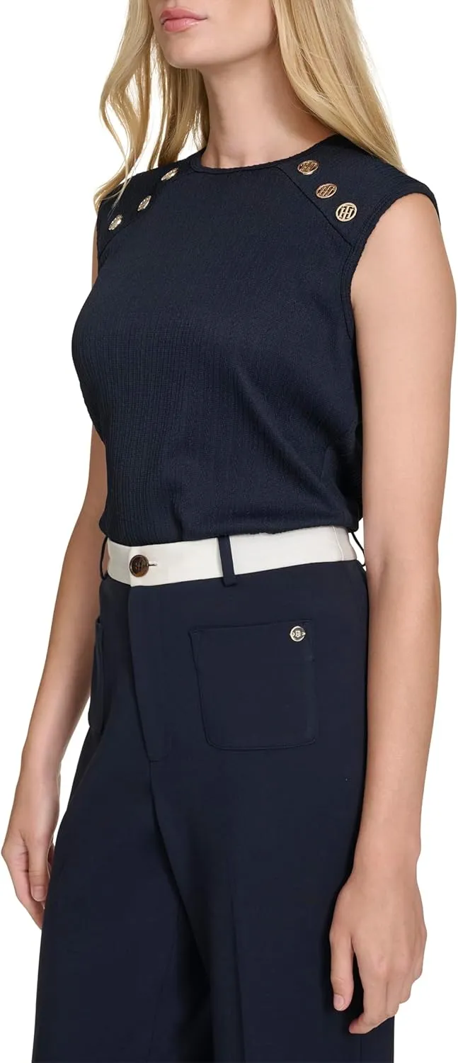 Tommy Hilfiger Women's Sleeveless Button Top