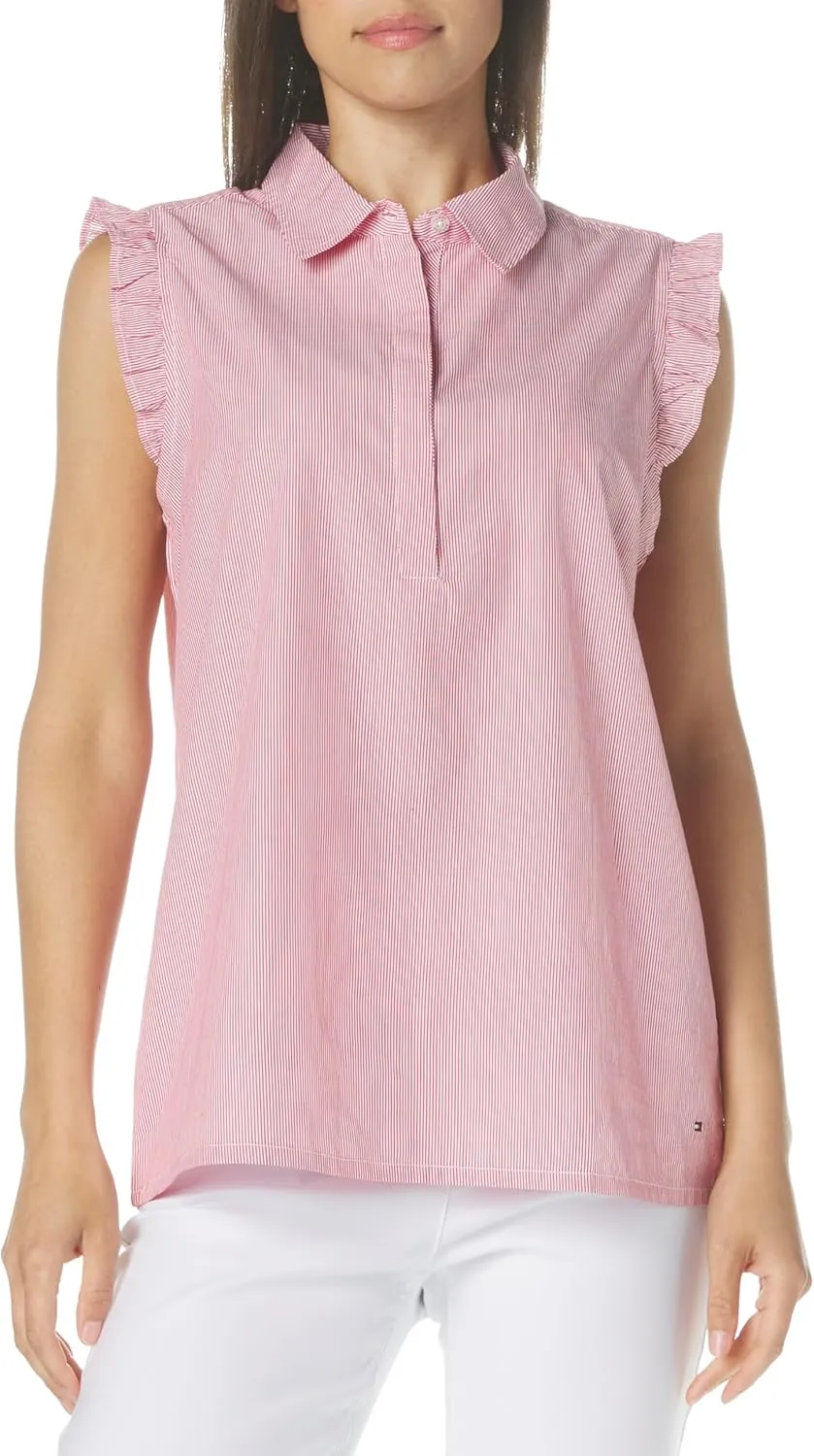 Tommy Hilfiger Women's Sleeveless Dot Popover Top