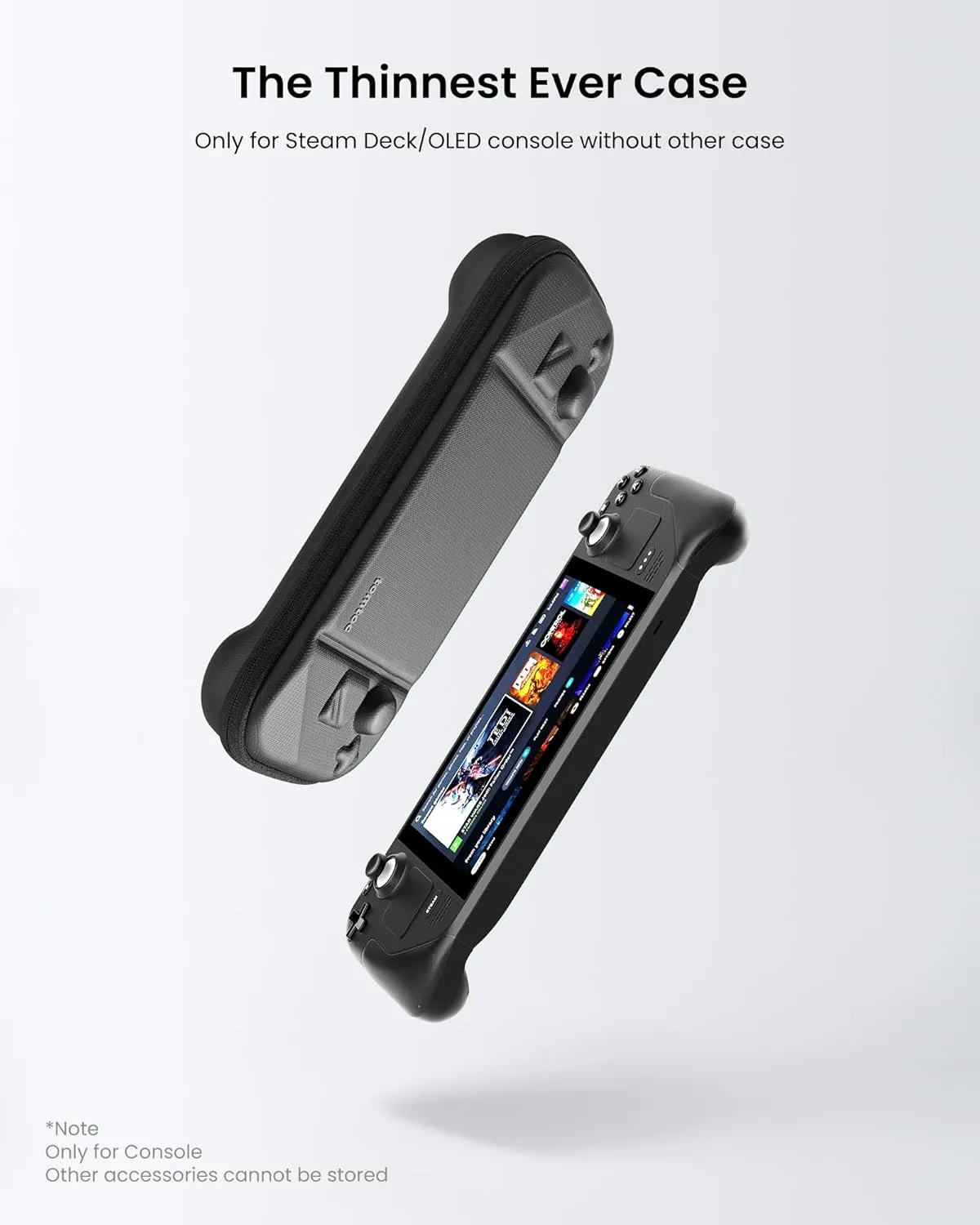 tomtoc Carrying Case Compatible with Steam Deck/OLED, Protective case, Hard Portable Travel Carrying bag for Steam Deck Console, Shockproof, Travel friendly, Black