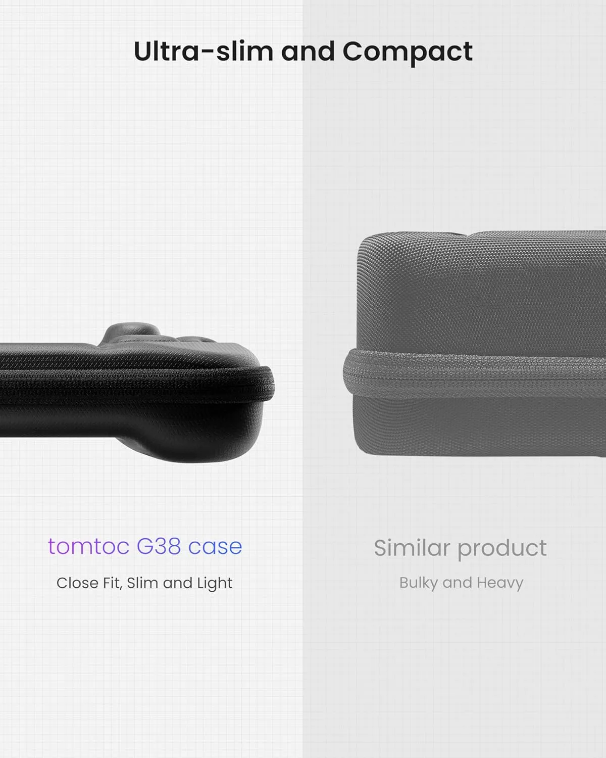 tomtoc Carrying Case Compatible with Steam Deck/OLED, Protective case, Hard Portable Travel Carrying bag for Steam Deck Console, Shockproof, Travel friendly, Black