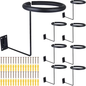 Toolly 4 PCS Wall-Mounted Helmet Holders, Metal Helmet Hangers Multifunctional Helmet Racks with Sponge Tubes and Expansion Screws Motorcycle Accessories for Basketball Hat Cap Jacket Coats