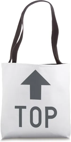 Top Arrow Top with Upwards Arrow Above Tote Bag