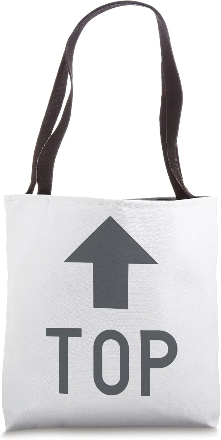 Top Arrow Top with Upwards Arrow Above Tote Bag