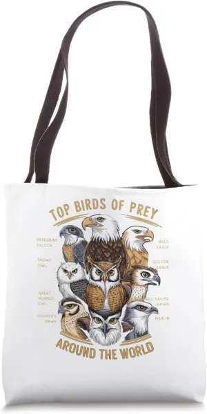 top Birds of Prey Educational top world predatory birds Tote Bag