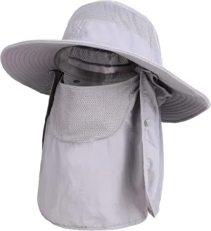 Toppers Womens Mens Sun Hat Rollable UPF 50  Wide Brim Gardening Hat with Neck Flap