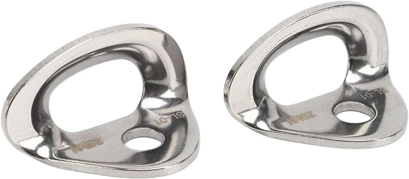 Topyond 2 Pcs Climbing Bolt Hanger - 316 Stainless Steel with High Bearing Capacity for Carving, Aerial Work - Durable Anchor Point