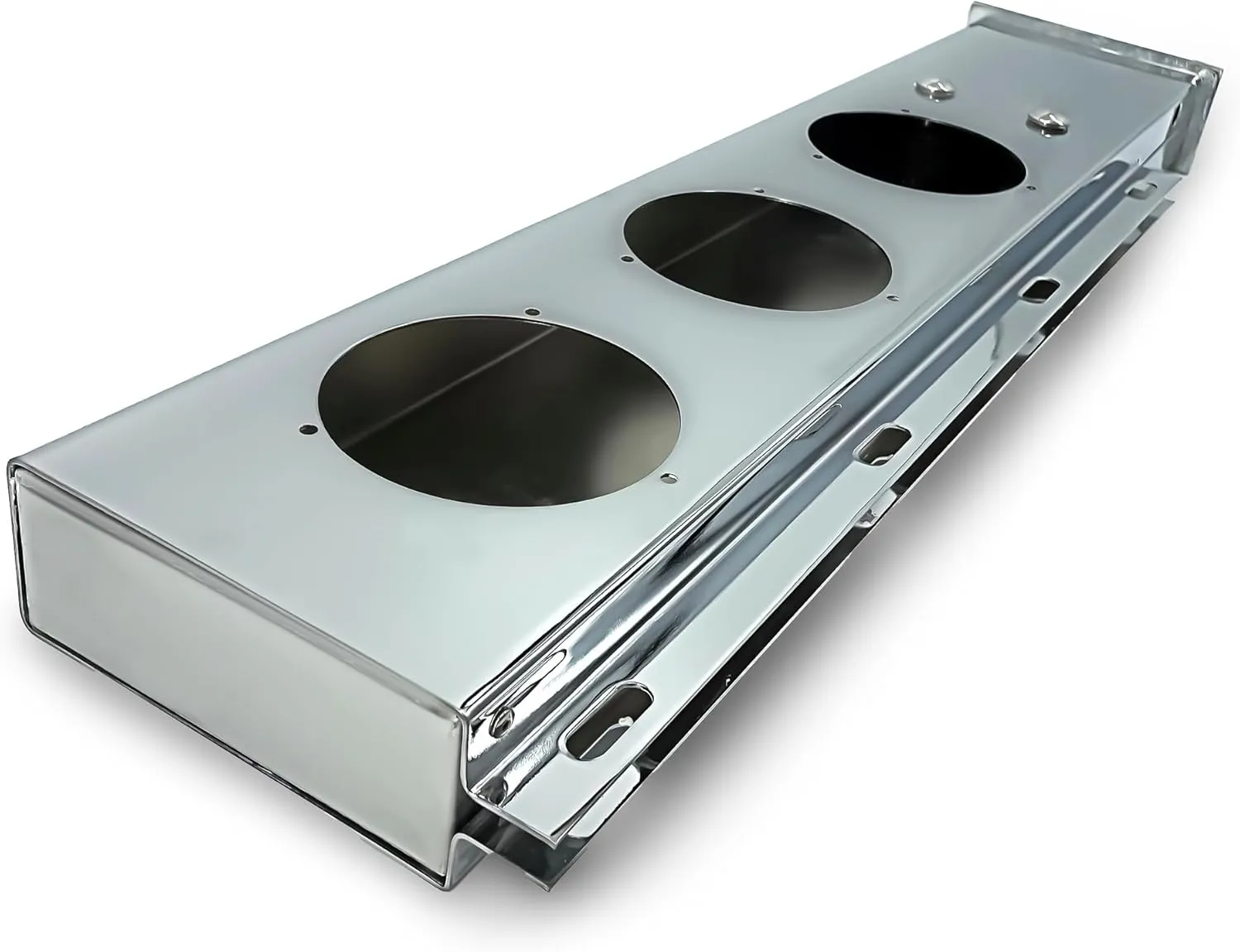 TORQUE Mud Flap Hanger for Semi Trucks 2-1/2" Bolt Spacing 30" Chrome 6 of LED Lights Included, Spring Loaded, Straight, Right Left Included, Light Bar Tail Light Box (TRMFH308, TR56114)