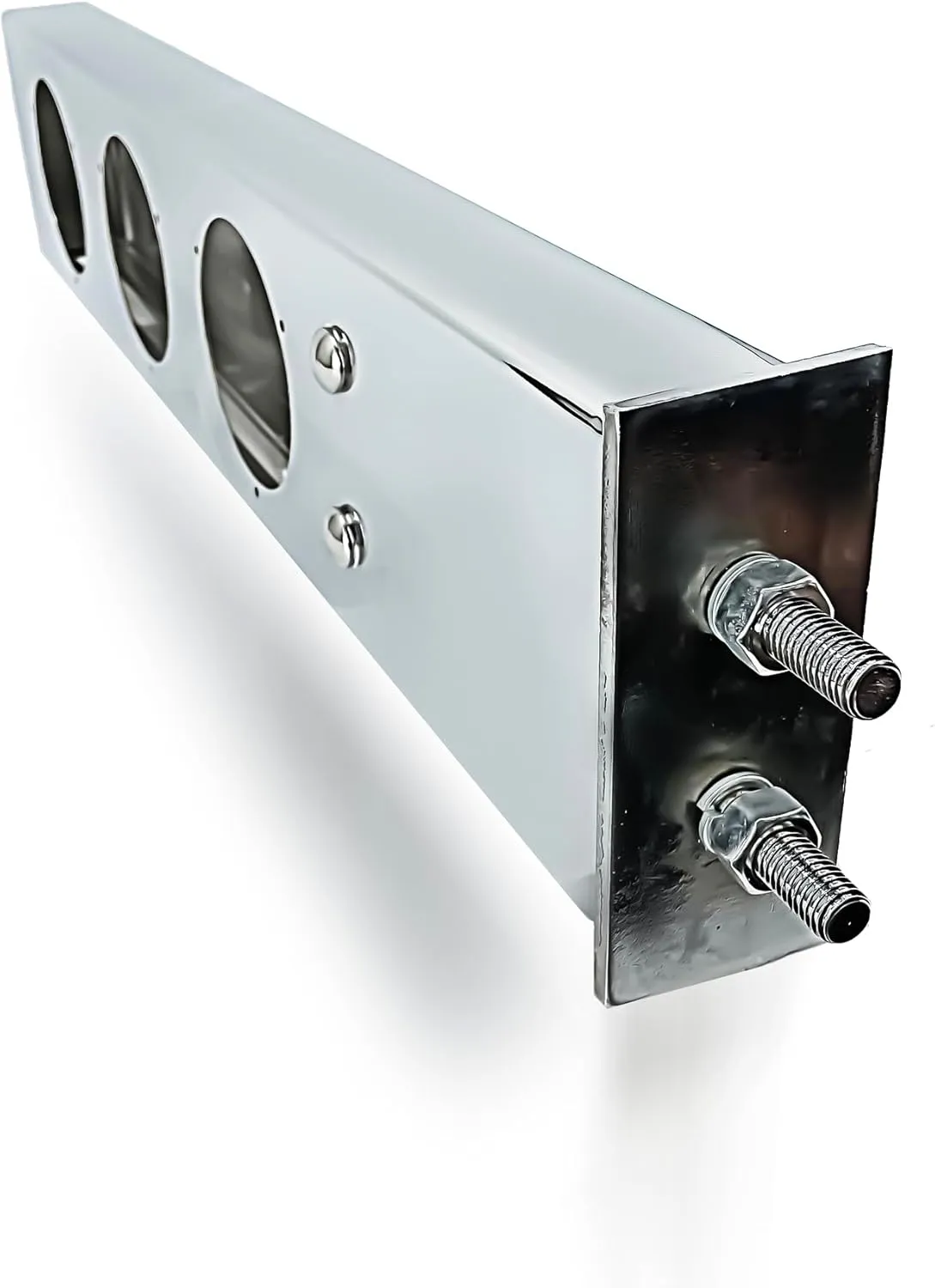 TORQUE Mud Flap Hanger for Semi Trucks 2-1/2" Bolt Spacing 30" Chrome 6 of LED Lights Included, Spring Loaded, Straight, Right Left Included, Light Bar Tail Light Box (TRMFH308, TR56114)