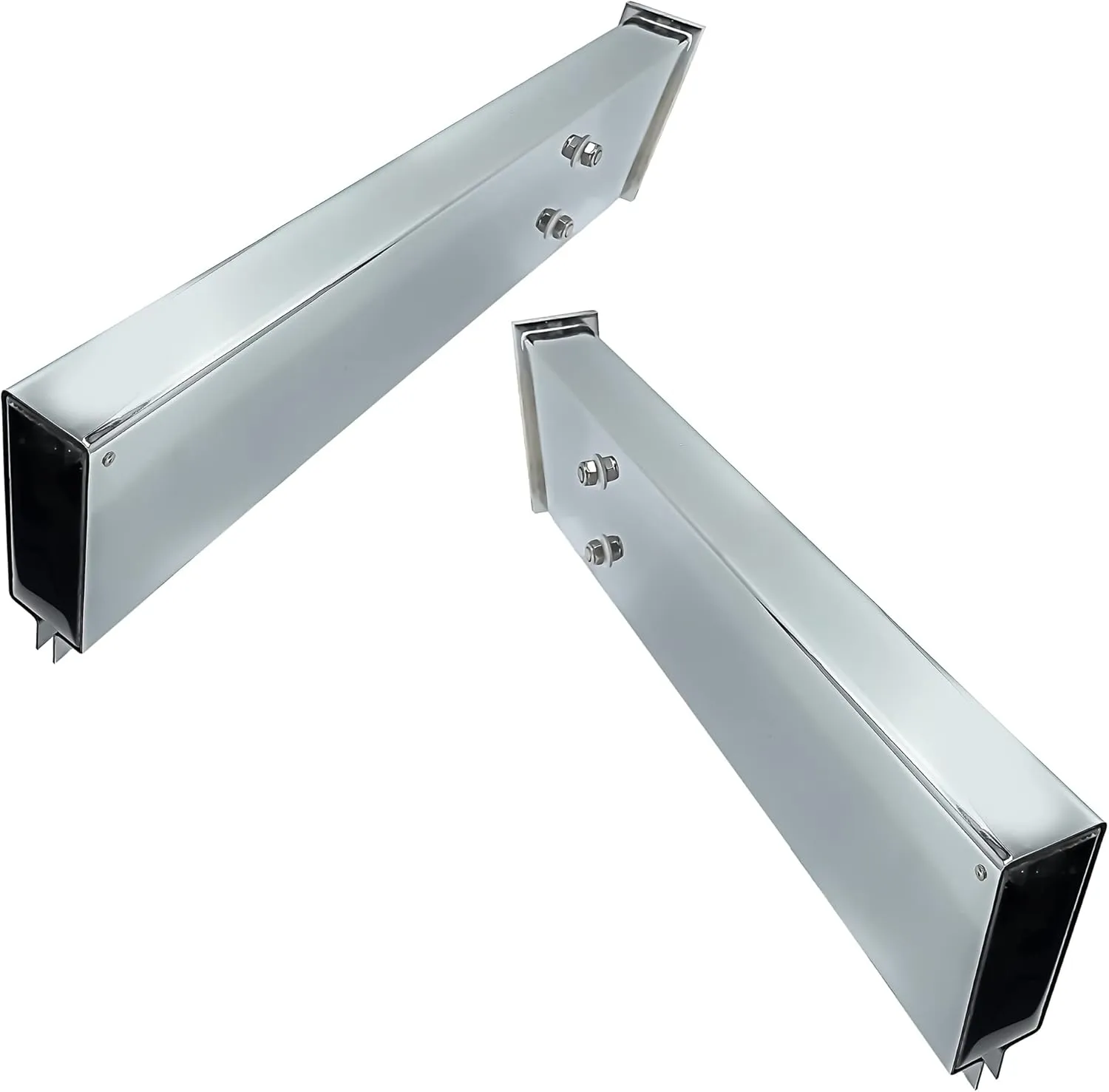 TORQUE Mud Flap Hanger for Semi Trucks 2-1/2" Bolt Spacing 30" Chrome 6 of LED Lights Included, Spring Loaded, Straight, Right Left Included, Light Bar Tail Light Box (TRMFH308, TR56114)