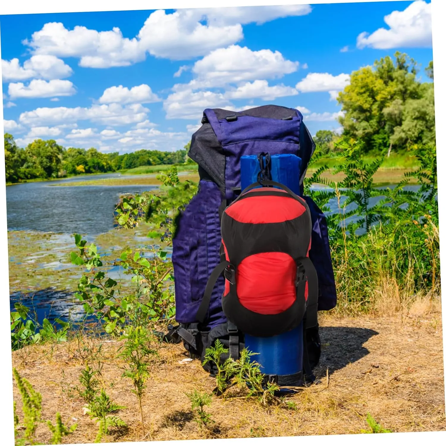Totority Travel Clothes Organizers Bags for Backing Storage Light ing Organisers Sleeping Large Compression Bag