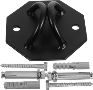 TOYANDONA 1 Set Heavy Duty Swing Fixed Plate Kit Sturdy Ceiling Mount for Hammock Punching Bag and Climbing Ropes Easy Installation Compatibility Strong Load Capacity