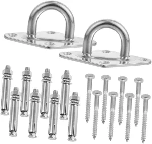 TOYANDONA Replacement Suspension Hook 2 Sets U-Shaped Hook for Hammock Swing Ceiling Mount Boat Bolt Seat Strong Capacity