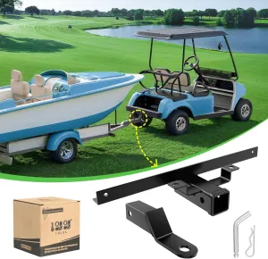 Trailer Hitch Fit for Club Car DS 1982-up Models Fits on Backseat Footrest Compatible with Cargo Boxes