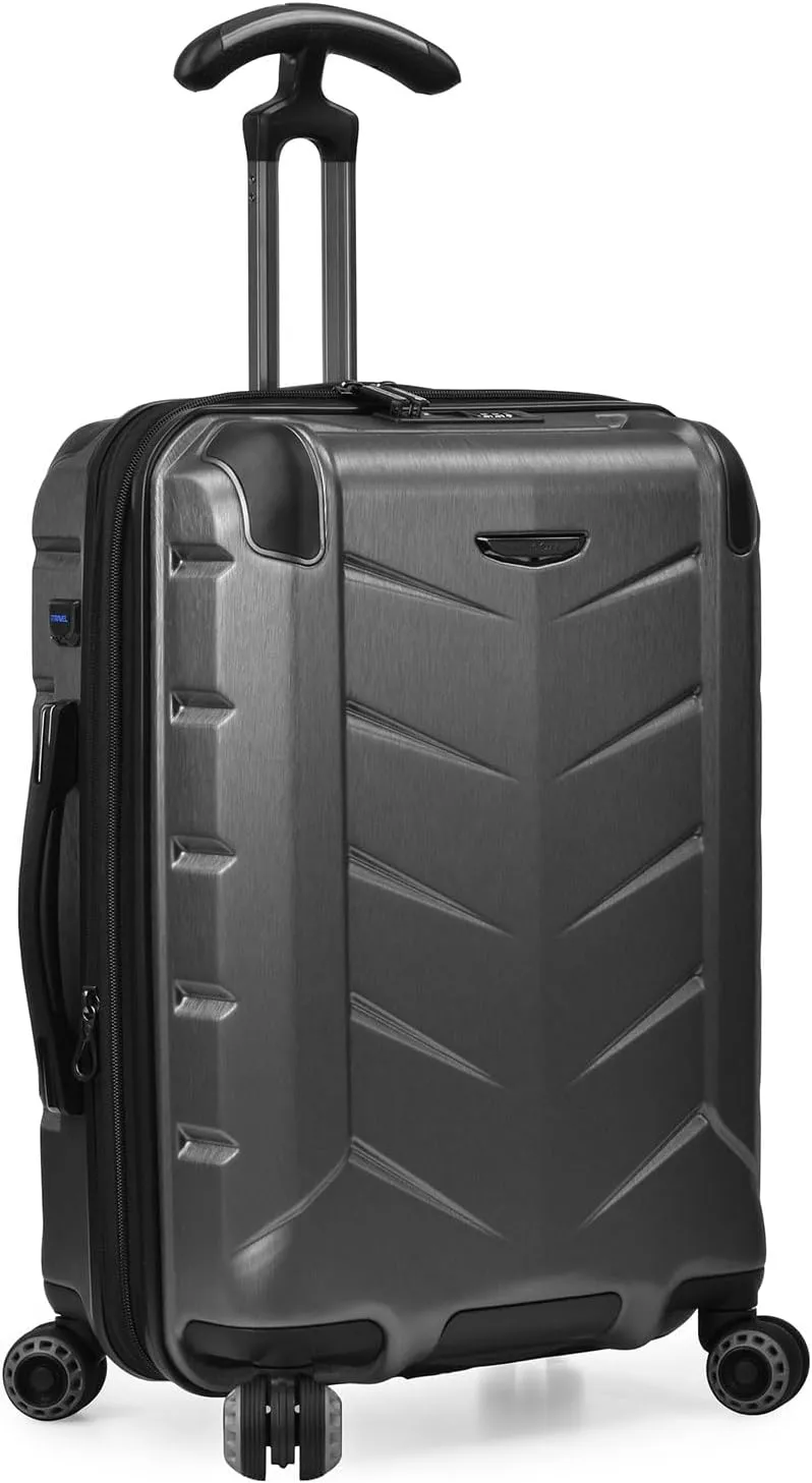 Traveler's Choice Silverwood II Hardside Expandable Spinner Luggage, Gray-Out of Stock, 21" Carry-On
