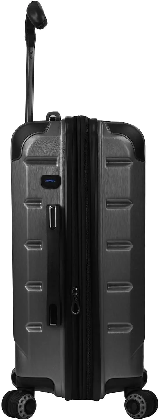 Traveler's Choice Silverwood II Hardside Expandable Spinner Luggage, Gray-Out of Stock, 21" Carry-On