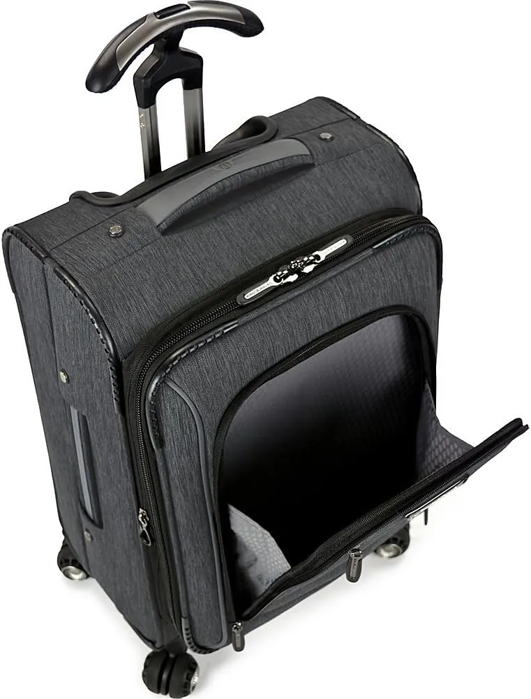 Traveler's Choice T-Cruiser Expandable Spinner Luggage, Gray, Silverwood Softside (21-Inch)
