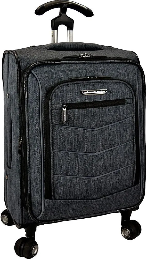 Traveler's Choice T-Cruiser Expandable Spinner Luggage, Gray, Silverwood Softside (21-Inch)