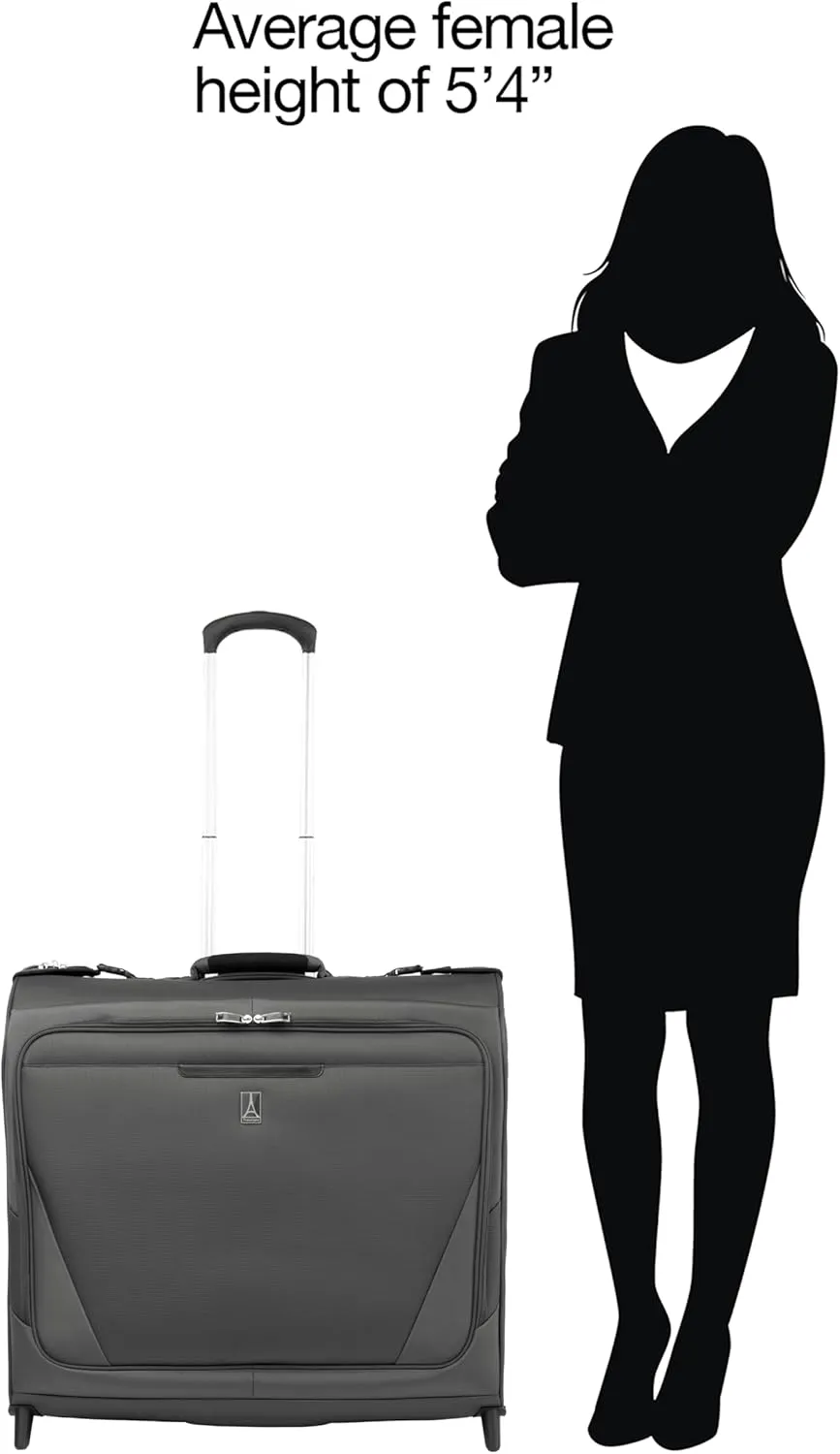 Travelpro Maxlite Lightweight Check-in Upright 2-Wheel Rolling Garment Bag, Men and Women, Business, Travel, Shadow Grey