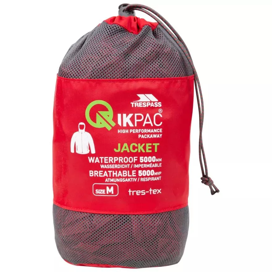 Trespass XXL Red Unisex Qikpac Waterproof Jacket