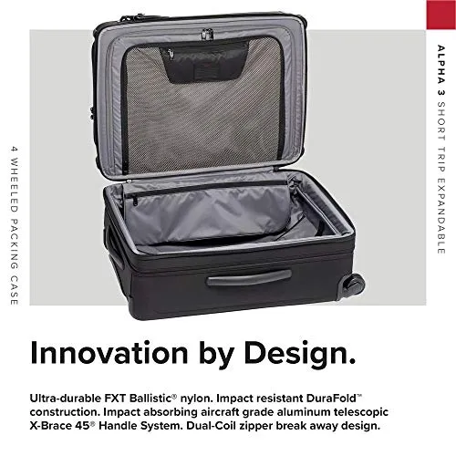 TUMI Alpha 3 Short Trip Expandable 4 Wheeled Packing Case Black