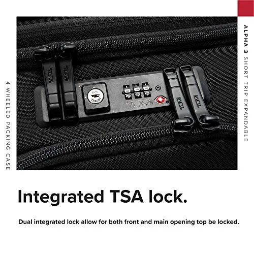 TUMI Alpha 3 Short Trip Expandable 4 Wheeled Packing Case Black