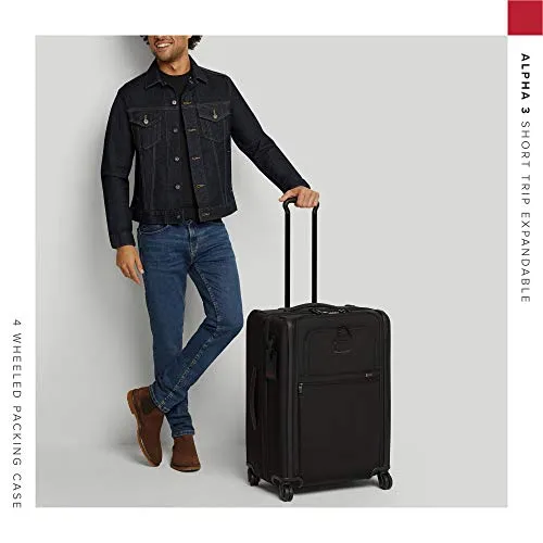 TUMI Alpha 3 Short Trip Expandable 4 Wheeled Packing Case Black