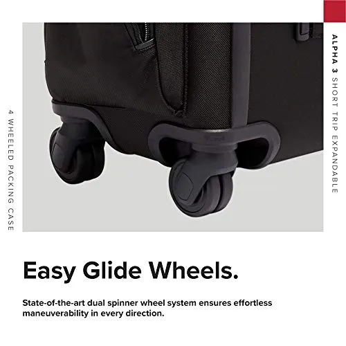 TUMI Alpha 3 Short Trip Expandable 4 Wheeled Packing Case Black