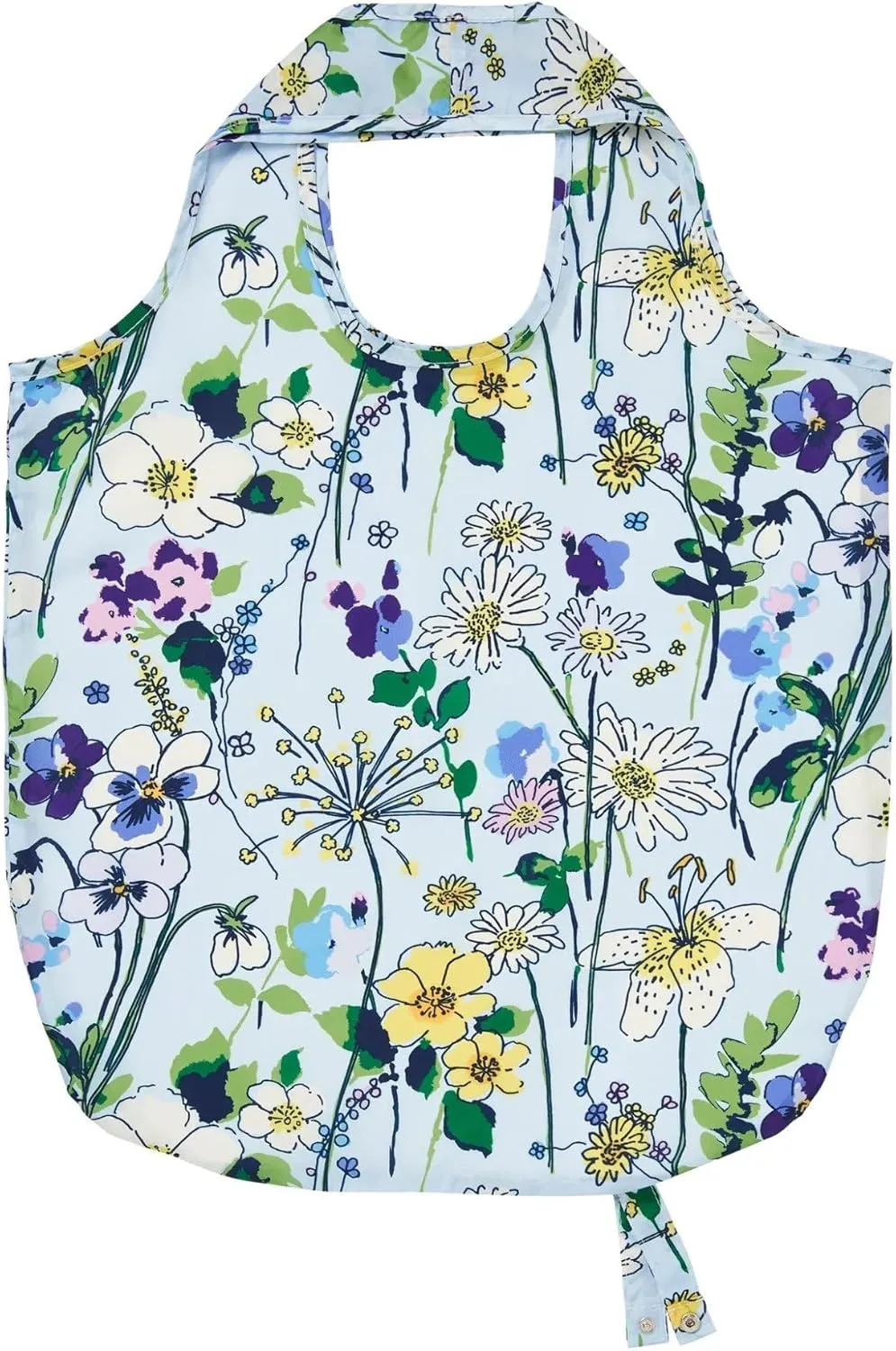 Ulster Weavers, Wildflowers, Roll Reusable, Packable, 100% Polyester Shopping Bag-Convenient as a Handbag or Rucksack, Portable and Practical, Multicolour, One Size