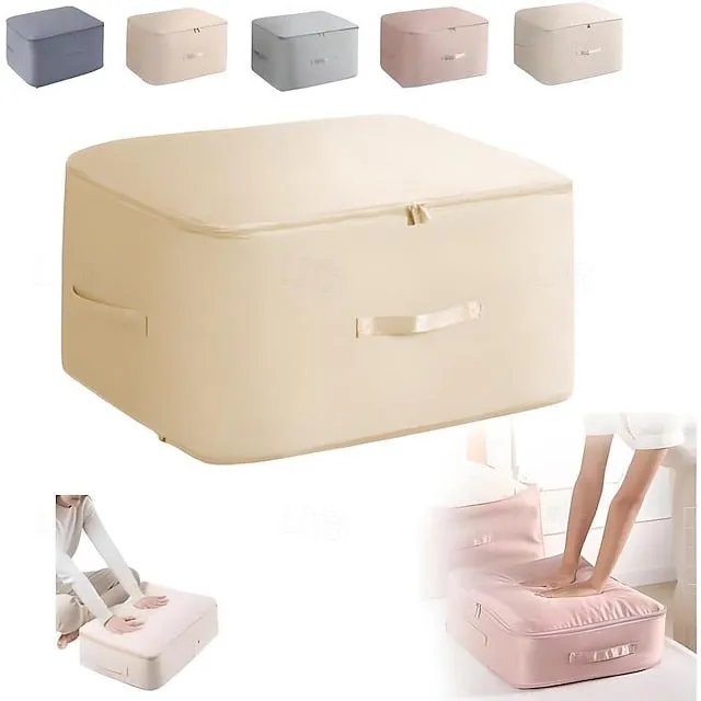 Ultra Space Saving Self Compression Organizer, 2024 Upgrade Space Saving Self Compression Organizer for Comforters Compression Duvet Storage Bag Large Capacity Organizer Bag for Comforters