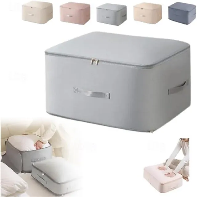 Ultra Space Saving Self Compression Organizer, 2024 Upgrade Space Saving Self Compression Organizer for Comforters Compression Duvet Storage Bag Large Capacity Organizer Bag for Comforters