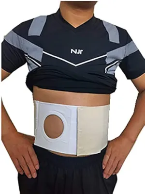 Unisex Ostomy Abdominal Binder (Opening 3.14) Ostomy Belt Hernia Colostomy Belt Colostomy Bag Support Stoma Support Wrap (M: 37.40-41.34 inches), M: 37.40-41.34 Inch