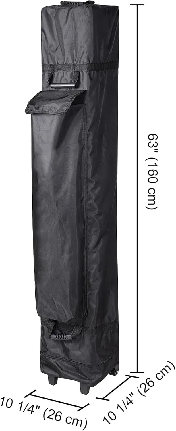 Universal Canopy Roller Bag with Handles for 10x10 Pop Up Canopy Tent Heavy Duty Wheels 1680D Canopy Carry Bag Canopy Accessories
