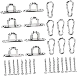 Unomor Stainless Steel Marine Application Hooks Pad Eye Plate for Boat and Wall Mount